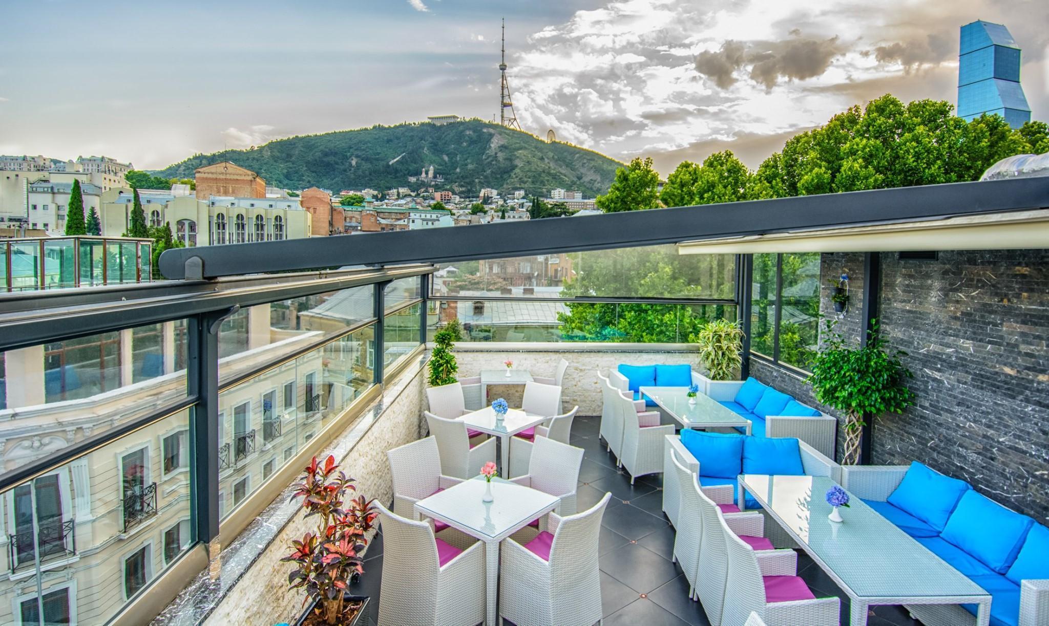 River Side Hotel Tbiliszi Kültér fotó Sky Bar